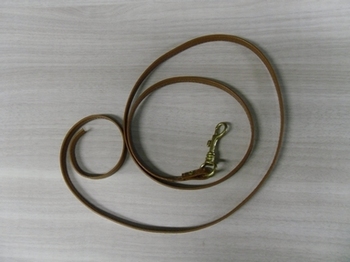 Halter lead brown leather 10 mm