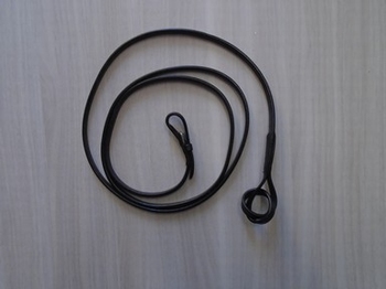 Halter lead black leather with loop