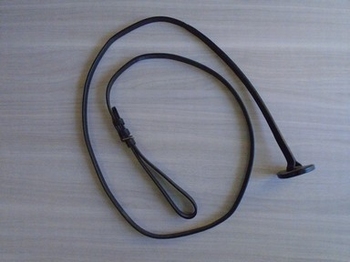 Halter lead back leather - large loop