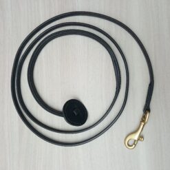 Halter leather lead with stop
