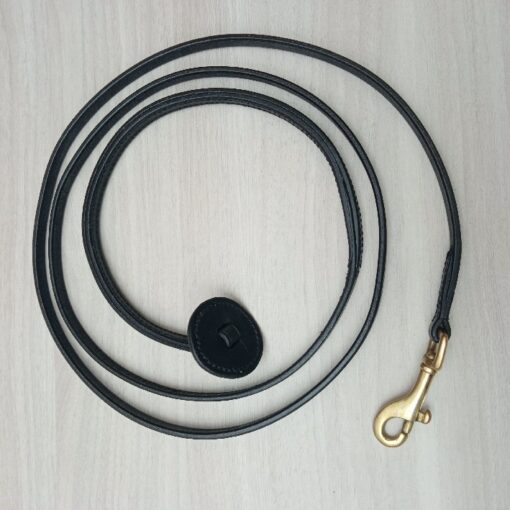 Halter leather lead with stop