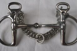 D-ring bit with curb chain 10 cm