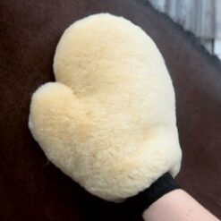 Lambskin grooming glove